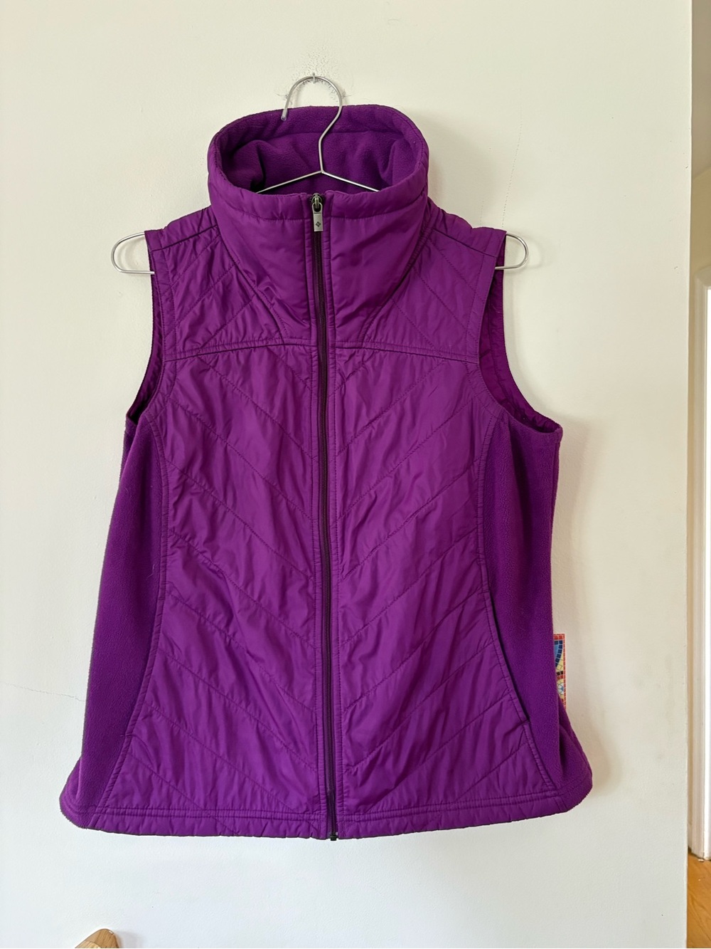 Columbia Purple Quilted Fleece-Lined Vest